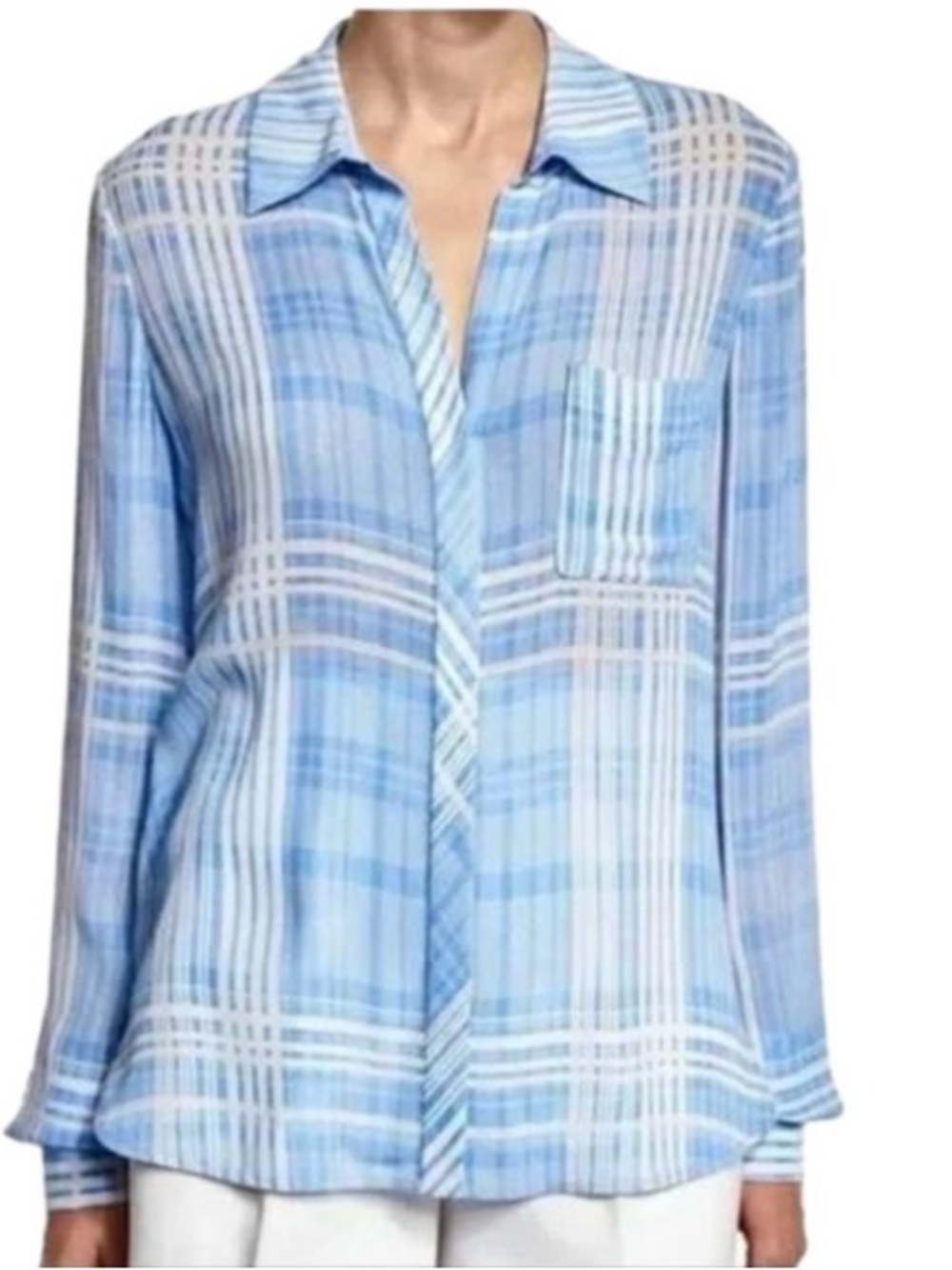 Diane von furstenberg women’s button up blouse sz 6